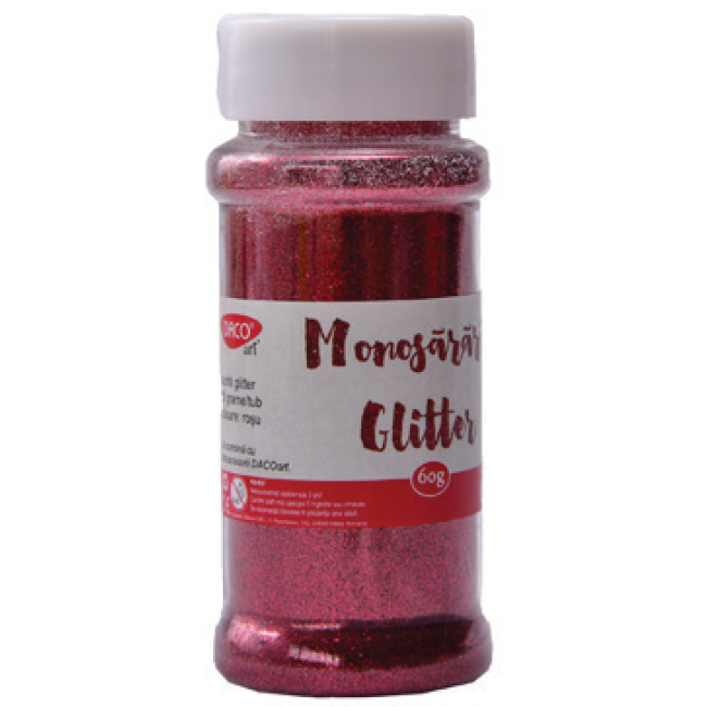 Pudra glitter monosararita 60g daco rosu